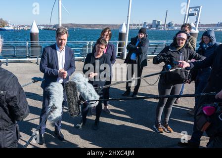 Kiel, 11. März 2022, Bundeswirtschaftsminister Dr. Robert Habeck zu Gesprächen BEI Finanzministerin Monika Heinold à Kiel, Schleswig-Holstein Banque D'Images