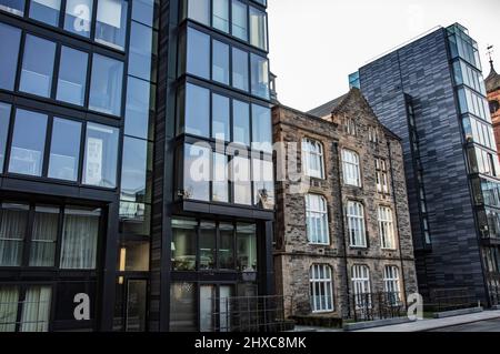 Le Quartermile à Édimbourg. Un développement de bâtiments modernes et historiques au sud du Grassmarket. Banque D'Images