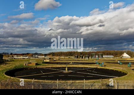 Installation d'égout de Branton STW Banque D'Images