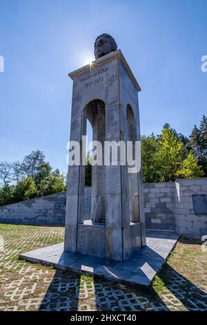 Complexe commémoratif Vasil Levski près du village de Bunovo en Bulgarie Banque D'Images