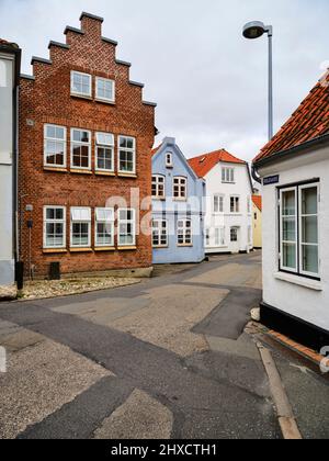 Ruelles de la vieille ville de Sonderburg, Danemark Banque D'Images