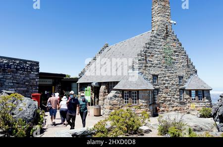 Tourisme au sommet de la montagne de Table Cape Town Afrique du Sud Banque D'Images