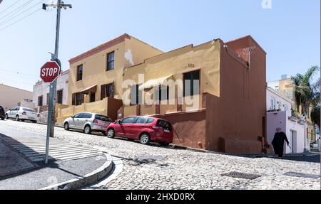 Bo-Kaap Maisons colorées le Cap Afrique du Sud Banque D'Images