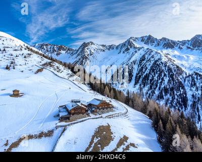 Europe, Italie, Haut-Adige / Südtirol, province de Bolzano / Bozen, vallée de Casies / Gsiesertal, l'Uwald alm sur les pentes de Spielbühel Banque D'Images