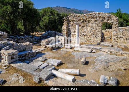 Aliki, ruines antiques, Thassos, Grèce Banque D'Images