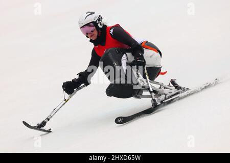 Pékin, Chine. 11th mars 2022. Maiju Laurila (fin) ski alpin : slalom géant féminin assis pendant les Jeux paralympiques d'hiver de 2022 à Beijing au Centre national de ski alpin de Beijing, Chine . Crédit: Naoki Nishimura/AFLO SPORT/Alay Live News Banque D'Images