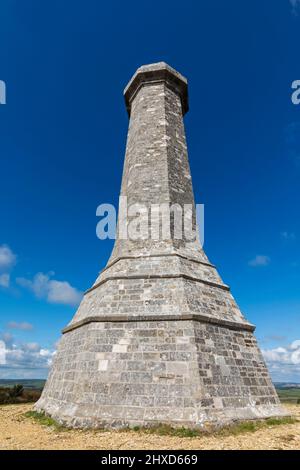 Angleterre, Dorset, le monument Thomas Hardy près de Portesham Banque D'Images