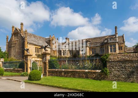 Angleterre, Dorset, Beaminster, Maison de Mapperton et jardins Banque D'Images