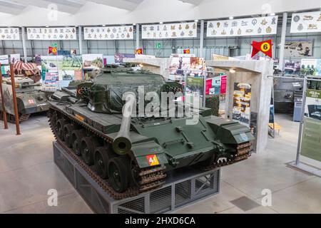 Angleterre, Dorset, Bovington Camp, vue intérieure du Tank Museum Banque D'Images