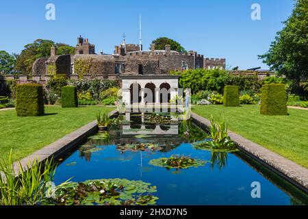 Angleterre, Kent, Walmer, château de Walmer, jardin des mères de la Reine Banque D'Images