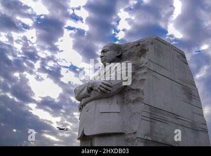 Martin Luther King Memorial dans les nuages Banque D'Images