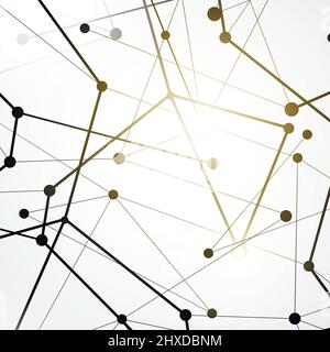 Arrière-plan géométrique créatif avec motif triangle abstrait. Points et lignes connectés Illustration de Vecteur