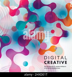 Gradient fluide reliant les formes composition de conception. Illustration vectorielle Illustration de Vecteur