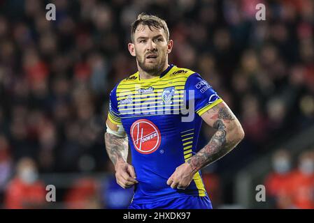 St Helens, Royaume-Uni. 11th mars 2022. Daryl Clark #9 de Warrington Wolves pendant le match à St Helens, Royaume-Uni le 3/11/2022. (Photo de Mark Cosgrove/News Images/Sipa USA) crédit: SIPA USA/Alay Live News Banque D'Images