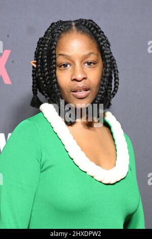 LONDRES, ANGLETERRE - 11 MARS : Julie Adenuga participe à la première mondiale « Top Boy 2 » à Hackney Picturehouse le 11 mars 2022 à Londres, en Angleterre. Crédit : Picture Capital/Alamy Live News Banque D'Images