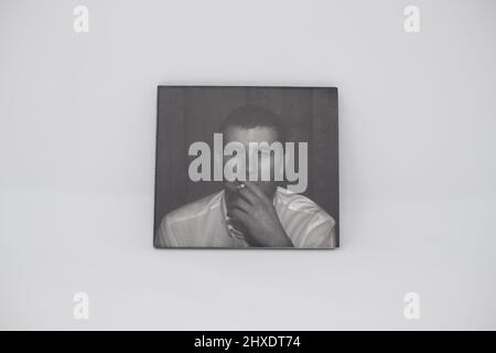 Arctic Monkeys - quelle que soit la personne qui me dit que je suis, c’est ce que je ne suis pas couverture d’album sur fond blanc Banque D'Images