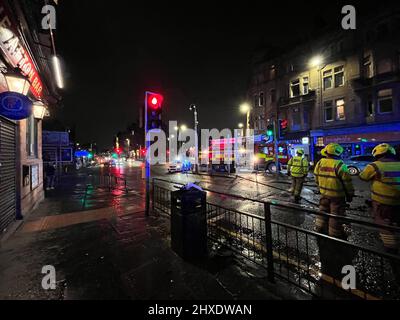 Paisley, Écosse, 11th mars 2022, accident de voiture blocs Causeyside Street Paisley crédit: Photopsy/Alay Live News Banque D'Images