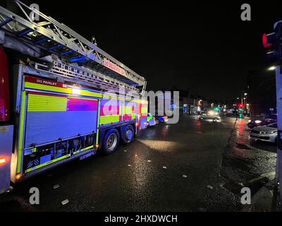 Paisley, Écosse, 11th mars 2022, accident de voiture blocs Causeyside Street Paisley crédit: Photopsy/Alay Live News Banque D'Images