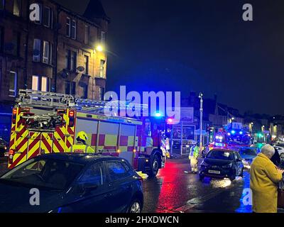 Paisley, Écosse, 11th mars 2022, accident de voiture blocs Causeyside Street Paisley crédit: Photopsy/Alay Live News Banque D'Images