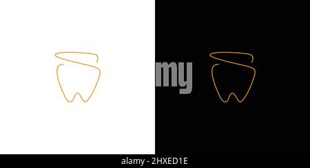 Logo unique et simple lettre S initial tooth Illustration de Vecteur