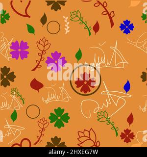 motif abstrait vintage sans coutures Illustration de Vecteur