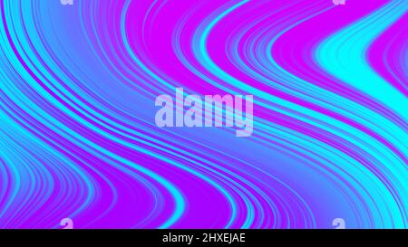 Arrière-plan abstrait de couleur psychédélique. Peinture liquide coulant dans les couleurs pourpre et bleu sur une surface brillante. Décor spectaculaire et lumineux. Illustration de haute qualité Banque D'Images