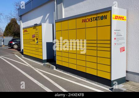 DHL Packstation, Berlin, Allemagne Banque D'Images