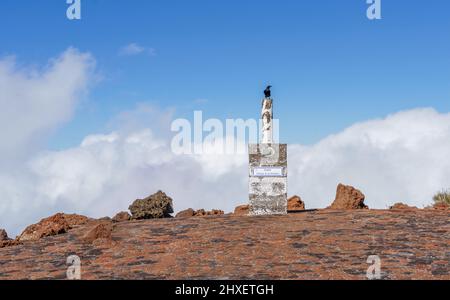 Paysage avec Roque de Los Muchachos sur la Palma, îles Canaries, Espagne Banque D'Images