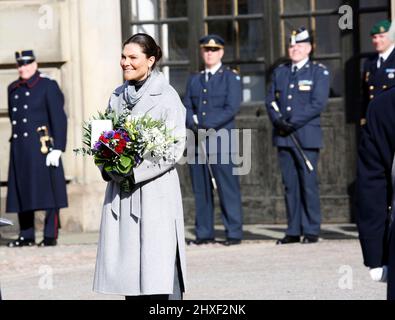 STOCKHOLM 20220312 Princesse Victoria à la célébration du jour du nom au château de Stockholm. Photo : Johan Jeppsson / TT code 10730 Banque D'Images