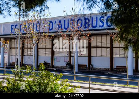 Gare routière, Inca, Majorque, Iles Baléares, Espagne. Banque D'Images