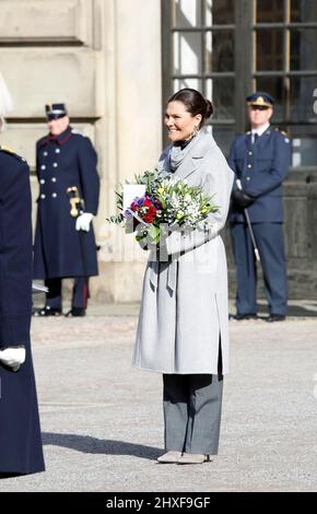 STOCKHOLM 20220312 Princesse Victoria à la célébration du jour du nom au château de Stockholm. Photo : Johan Jeppsson / TT code 10730 Banque D'Images