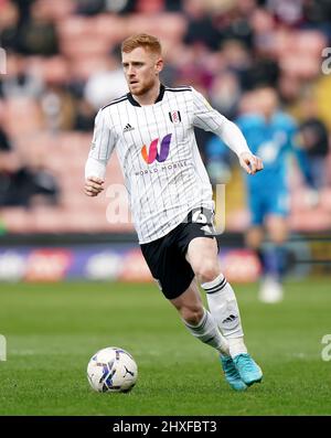 Harrison Reed de Fulham pendant le match de championnat Sky Bet au stade Oakwell, Barnsley. Date de la photo: Samedi 12 mars 2022. Banque D'Images