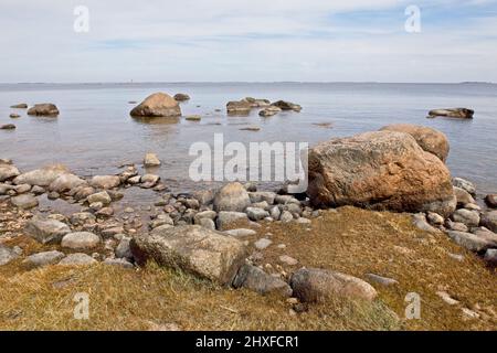 Île de Kilpisaari, dans le parc national du golfe de Finlande, Finlande. Banque D'Images