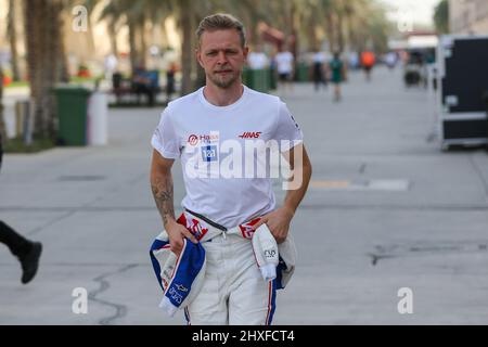 Sakhir, Bahreïn. 12th mars 2022. Bahreïn International circuit, Sakhir, Bahreïn le 12 mars 2022 Kevin Magnussen 20 (DEN) Haas, VF22 Remplacement de Nikita Mazepin pendant le jour 3 FORMULE 1 TESTS PRÉ-SAISON ARAMCO 2022 Phil Duncan crédit: Chaque seconde Media/Alamy Live News Banque D'Images