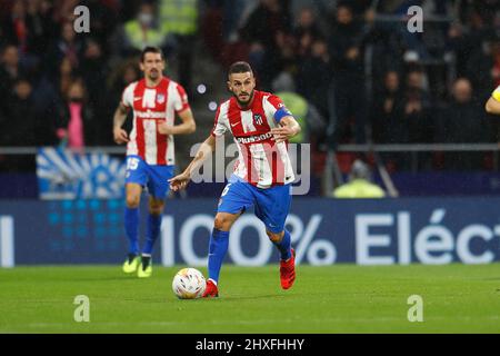Madrid, Espagne. 11th mars 2022. Koke (Atletico) football : Espagnol 'la Liga Santander' match entre le Club Atletico de Madrid 2-1 Cadix CF à l'Estadio Wanda Metropolitano à Madrid, Espagne . Crédit: Mutsu Kawamori/AFLO/Alay Live News Banque D'Images