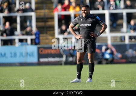 Newcastle, Royaume-Uni. 12th mars 2022. NEWCASTLE UPON TYNE, ROYAUME-UNI. 12th MARS George Wacokecoke de Newcastle Falcons est photographié lors du match Gallagher Premiership entre Newcastle Falcons et Saracens à Kingston Park, Newcastle, le samedi 12th mars 2022. (Credit: Chris Lishman | MI News) Credit: MI News & Sport /Alay Live News Banque D'Images