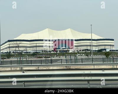 Stade Al Bayt de la coupe du monde de football 2022. Banque D'Images