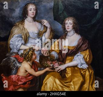 Anthony van Dyck, Lady Elizabeth Thimbelby et Dorothy, Viscountess Andover, huile sur toile, National Gallery, Londres, Angleterre, Grande-Bretagne. Banque D'Images