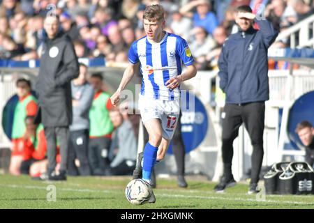 Hartlepool, Royaume-Uni. 12th mars 2022. HARTLEPOOL, ROYAUME-UNI. 12th MARS Joe Gray de Hartlepool United lors du match de la Sky Bet League 2 entre Hartlepool United et Leyton Orient à Victoria Park, Hartlepool, le samedi 12th mars 2022. (Crédit : Scott Llewellyn | MI News) crédit : MI News & Sport /Alay Live News Banque D'Images