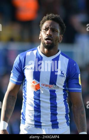 Hartlepool, Royaume-Uni. 12th mars 2022. HARTLEPOOL, ROYAUME-UNI. 12th MARS Omar Bogle de Hartlepool United lors du match de la Sky Bet League 2 entre Hartlepool United et Leyton Orient à Victoria Park, Hartlepool, le samedi 12th mars 2022. (Crédit : Scott Llewellyn | MI News) crédit : MI News & Sport /Alay Live News Banque D'Images