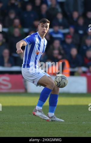 Hartlepool, Royaume-Uni. 12th mars 2022. HARTLEPOOL, ROYAUME-UNI. 12th MARS Isaac Fletcher de Hartlepool United lors du match de la Sky Bet League 2 entre Hartlepool United et Leyton Orient à Victoria Park, Hartlepool, le samedi 12th mars 2022. (Crédit : Scott Llewellyn | MI News) crédit : MI News & Sport /Alay Live News Banque D'Images