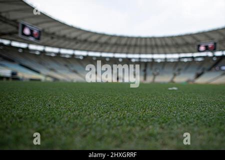 Rio de Janeiro, Brésil. 12th mars 2022. RJ - Rio de Janeiro - 03/12/2022 - CARIOCA 2022, BANGU X FLAMENGO - vue générale de la nouvelle pelouse du stade Maracana pour le match entre Bangu et Flamengo pour le championnat Carioca 2022. Photo: Jorge Rodrigues/AGIF/Sipa USA crédit: SIPA USA/Alay Live News Banque D'Images