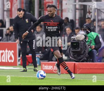 MILAN ITALIE- 12 mars 2020 Stadio G Meazza Rafael Leao pendant la série Un match entre AC Milan et Empoli au Stadio G. Meazza le 12 2022 mars à Milan, Italie. Banque D'Images