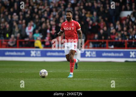 Nottingham, Royaume-Uni. 12th mars 2022. Cafu (18 forêt ) pendant le jeu de Champioinship de l'EFL entre la forêt de Nottingham et la lecture au City Ground à Nottingham, Angleterre Paul Bisser/SPP crédit: SPP Sport Press photo. /Alamy Live News Banque D'Images