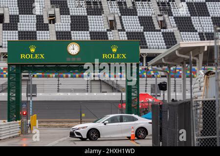 Daytona Beach, Floride, États-Unis. 12th mars 2022. Garage, arrêt à la fosse pendant le Daytona 200 au Daytona International Speedway à Daytona Beach, FL Banque D'Images