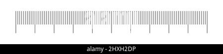Thermomètre horizontal ou échelle de la règle. Modèle pour outil de mesure météorologique, médical ou mathématique isolé sur fond blanc. Illustration vectorielle. Illustration de Vecteur