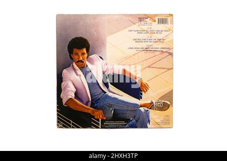 Impossible de ralentir Lionel Richie vinyle couverture de disque LP Banque D'Images