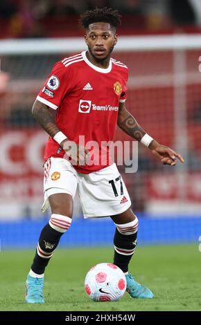 Manchester, Angleterre, 12th mars 2022. Fred de Manchester United lors du match de la Premier League à Old Trafford, Manchester. Le crédit photo doit être lu : Darren Staples / Sportimage Banque D'Images