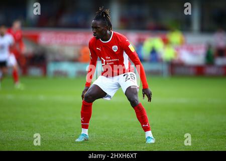 Oakwell, Barnsley, Angleterre - 12th mars 2022 Domingos Quina (28) de Barnsley - pendant le jeu Barnsley v Fulham, Sky Bet EFL Championship 2021/22, à Oakwell, Barnsley, Angleterre - 12th mars 2022 crédit: Arthur Haigh/WhiteRosePhotos/Alay Live News Banque D'Images