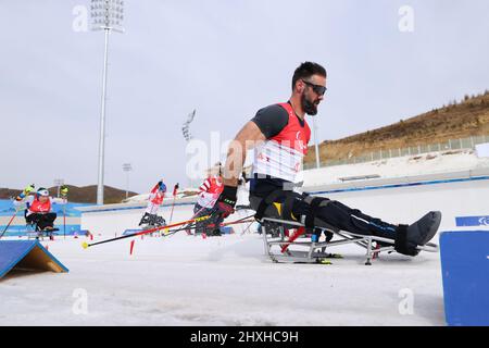 Zhangjiakou, Hebei, Chine. 13th mars 2022. Vue générale ski de fond : Relais mixte 4x2,5 km pendant les Jeux paralympiques d'hiver de 2022 à Beijing au Centre national de biathlon de Zhangjiakou, Hebei, Chine . Credit: Yohei Osada/AFLO SPORT/Alay Live News Banque D'Images